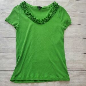 Talbots green ribbed tshirt.  Size medium
